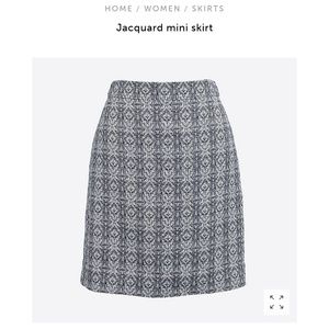 J Crew Jacquard Mini Skirt
